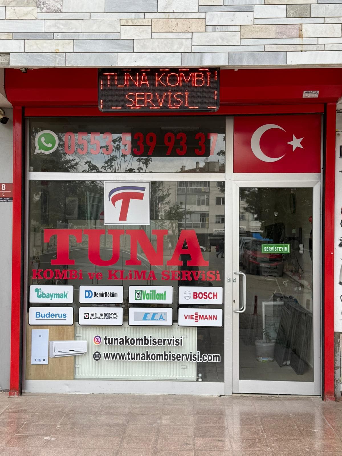 Tuna Kombi Servisi Ankara Çankaya Dükkan Girişi